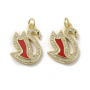Латунные микро проложить кубического циркония подвески KK-H457-06G-02