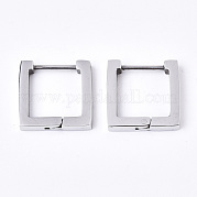 304 Stainless Steel Huggie Hoop Earrings EJEW-N016-004