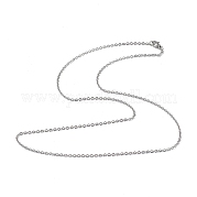 304 Stainless Steel Cable Chain Necklace for Men Women NJEW-K245-024D