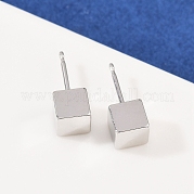 Латунные серьги-гвоздики для женщин EJEW-G441-05C-P