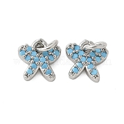 Латунные микро проложить кубического циркония подвески KK-U056-42P