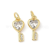 Латунные микро проложить кубического циркония подвески KK-L239-009G