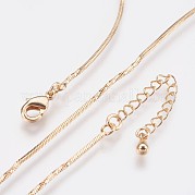 Long-Lasting Plated Brass Chain Necklaces NJEW-K112-12G-NF
