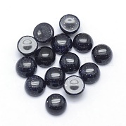 Синтетические голубые голдстоуновские кабошоны G-P393-R22-6mm
