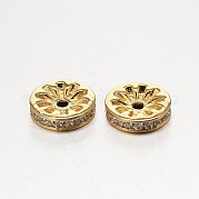 Латунные микро проложить класса AAA кубического циркония бусы ZIRC-O010-6mm-07G-NR