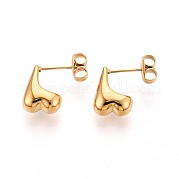 Серьги-гвоздики из нержавеющей стали 304 EJEW-N059-07G