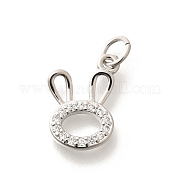 Латунные микропаве прозрачные подвески с фианитом KK-L225-033P