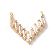 Латунные микропаве прозрачные кубические циркониевые подвески KK-M294-23G