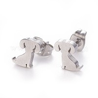 304 Stainless Steel Ear Nuts, Earring Backs, Stainless Steel Color,  6x4.5x3mm, Hole: 0.8mm