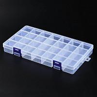 Plastic Bead Containers, Flip Top Bead Storage, Removable, 28