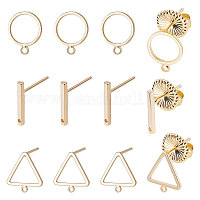 32pcs Circular Allergic-free Alloy Earring Hoops For Jewelry