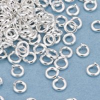 Pandahall 50pcs 925 Sterling Silver Soldered Closed Loop Jump Rings Round  Jump Rings Wire Connector for Jewelry Making Keychains Charm 4x0.7mm