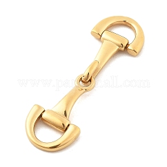 Ganci in acciaio inossidabile placcati ioni (ip) 304, ciondoli amo da pesca, per fare braccialetti con cordoncino di cuoio, con ganci, lucido, vero placcato oro 18k, 48mm, Foro: 7.5x5 mm