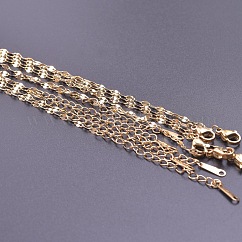 Colliers en acier inoxydable pour femmes, placage ionique (ip), colliers de chaîne, chaînes dappées, or, 15.75 pouce (40 cm)