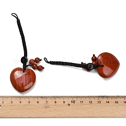 Ciondolo a forma di cuore in diaspro rosso naturale.&nbsp;G-K353-07D