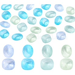 30 шт. 2 стиля кабошонов из матового стекла со стразами&nbsp;FIND-PH0021-95