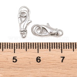 真鍮カニカン  丸カン付き  プラチナメッキ  12.5x5.5x3mm  穴：1.2mm&nbsp;KK-H287-08A-P