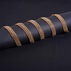 Железная цепь и двухрядная цепочка из горного хрусталя (термоклей сзади CH-BC0001-02