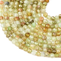 Естественный зеленый гранат бисер нитей&nbsp;G-A235-A02-02A