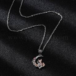 Латунная подвеска в виде лунной лисы&nbsp;LS-NJEW-C067-02P