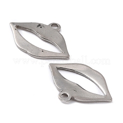 変色しにくい201ステンレススチールペンダント  リップ  ステンレス鋼色  13x17.5x1mm  穴：1.5mm&nbsp;STAS-K217-25