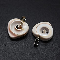 Кулоны из натуральной оболочки глаза шива SSHEL-E564-19P