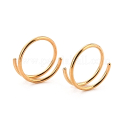 Двойное кольцо в носу для одиночного пирсинга&nbsp;LS-AJEW-C010-02G-02