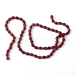 Граненые стеклянные бусины капли&nbsp;X-EGLA-E010-5x7mm-06