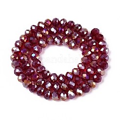 Гальванические стеклянные бусины&nbsp;EGLA-J047-6x4mm-AB07