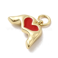 Латунь эмаль подвески&nbsp;KK-P338-24G-01