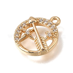 Ciondoli in ottone zirconi chiari micro pavé&nbsp;CU-K001-02F-G