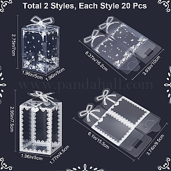 40 шт. 2-х видов складных прозрачных коробок из ПВХ CON-CP0001-014