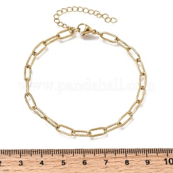 Bracciali a catena testurizzata a graffetta in acciaio inossidabile 304 da 4 mm per uomo e donna&nbsp;SA-CBAB767-11G
