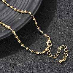 Женские ожерелья из латунных шариков толщиной 2.5 мм NJEW-F353-02G