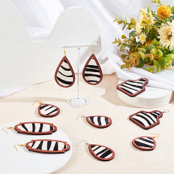 Набор для самостоятельного изготовления сережек с узором «зебра» DIY-OC0009-84