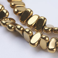 Chapelets de perles en hématite synthétique sans magnétiques&nbsp;G-J382-4x8x2mm-A01