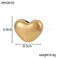 Herz 304 Edelstahlperlen&nbsp;STAS-OY017-48G