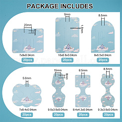 140 шт. 7 стили бумажных заколок для волос на тему замка CDIS-NB0001-38