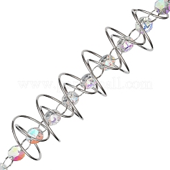 Подвесные украшения из спирального сплава HJEW-Q012-01C