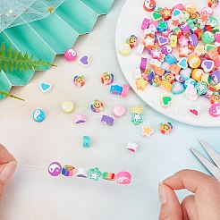 200 pz 4 stili fatti a mano perline di argilla polimerica&nbsp;CLAY-SC0001-22