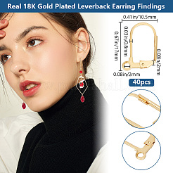 40 шт. фурнитура для сережек из нержавеющей стали 304&nbsp;STAS-BBC0003-92