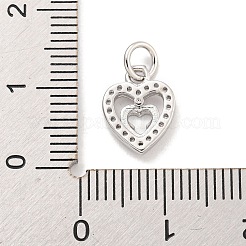 Сердце из латуни с подвесками из циркония&nbsp;KK-Q814-07P