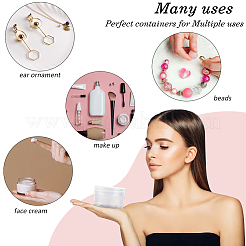 8 шт. прозрачная пластиковая пустая переносная баночка для крема для лица CON-CP0001-015C