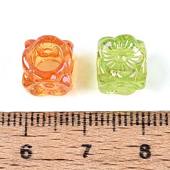 УФ-покрытие прозрачные акриловые европейские бусины&nbsp;TACR-T029-07M