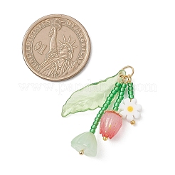 Стеклянные светильники с подвесками на непрозрачной акриловой основе&nbsp;PALLOY-MZ01190