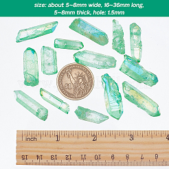 2 нити гальванизированных бусин из натурального кварцевого кристалла&nbsp;G-OC0002-53A