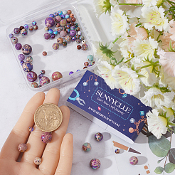 100 шт. 4 стиля натуральных бусин из императорской яшмы G-SC0003-07