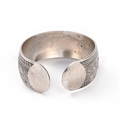 Богемный браслет в тибетском стиле из сплава с толстой открытой манжетой для женщин&nbsp;BJEW-E002-01AS-05