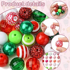 Наборы для самостоятельного изготовления подвесок из круглых акриловых и полосатых смоляных бусин DIY-YW0010-21A