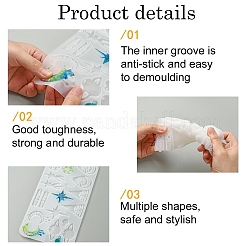 Силиконовые Молды для подвесок-подвесок смешанной Молды «сделай сам»&nbsp;DIY-YW0009-44